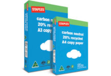 Carbon Neutral paper shows Staples duty to sustainability.